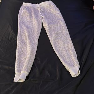 Cheetah print sweat pants